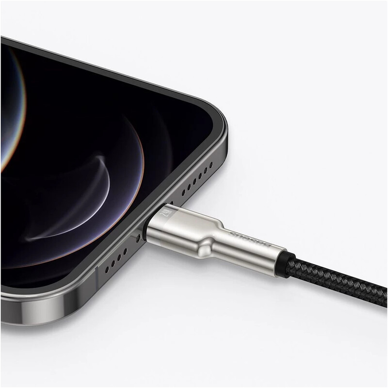 Кабель Baseus Cafule Metaln USB Type-A - Lightning (M/M), 2.4A, 0.25 м, Black (CALJK-01)