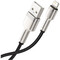 Фото - Кабель Baseus Cafule Metaln USB Type-A - Lightning (M/M), 2.4A, 0.25 м, Black (CALJK-01) | click.ua