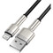 Фото - Кабель Baseus Cafule Metaln USB Type-A - Lightning (M/M), 2.4A, 0.25 м, Black (CALJK-01) | click.ua