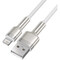 Фото - Кабель Baseus Cafule Metaln USB Type-A - Lightning (M/M), 2.4A, 2 м, White (CALJK-B02) | click.ua