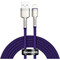 Фото - Кабель Baseus Cafule Metaln USB Type-A - Lightning (M/M), 2.4A, 2 м, Purple (CALJK-B05) | click.ua