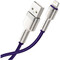 Фото - Кабель Baseus Cafule Metaln USB Type-A - Lightning (M/M), 2.4A, 2 м, Purple (CALJK-B05) | click.ua