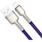 Фото - Кабель Baseus Cafule Metaln USB Type-A - Lightning (M/M), 2.4A, 2 м, Purple (CALJK-B05) | click.ua