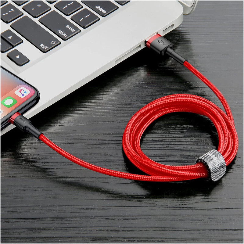 Кабель Baseus Cafule USB-A - Lightning (M/M), 2A, 3 м Red (CALKLF-R09)