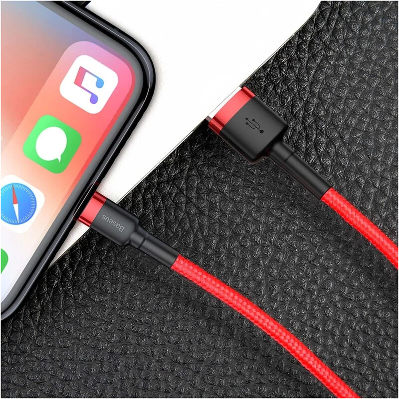 Кабель Baseus Cafule USB-A - Lightning (M/M), 2A, 3 м Red (CALKLF-R09)