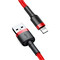 Фото - Кабель Baseus Cafule USB-A - Lightning (M/M), 2A, 3 м Red (CALKLF-R09) | click.ua