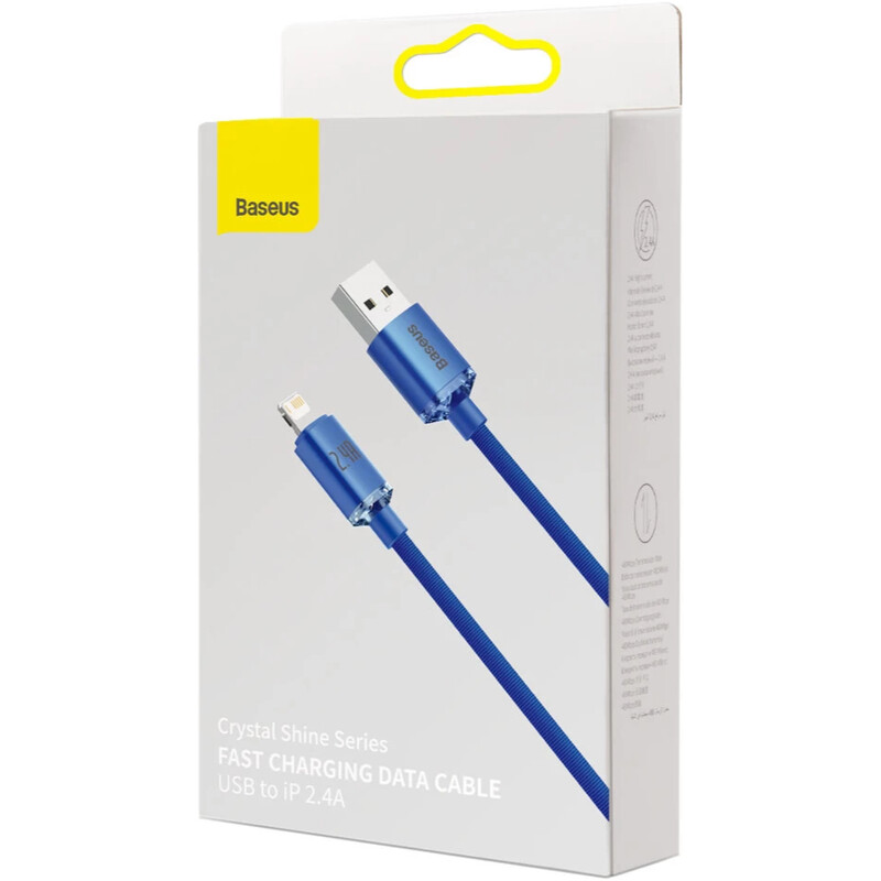 Кабель Baseus Crystal Shine Series Fast Charging USB-A - Lightning (M/M), 2.4A, 1.2 м Blue (CAJY000003)