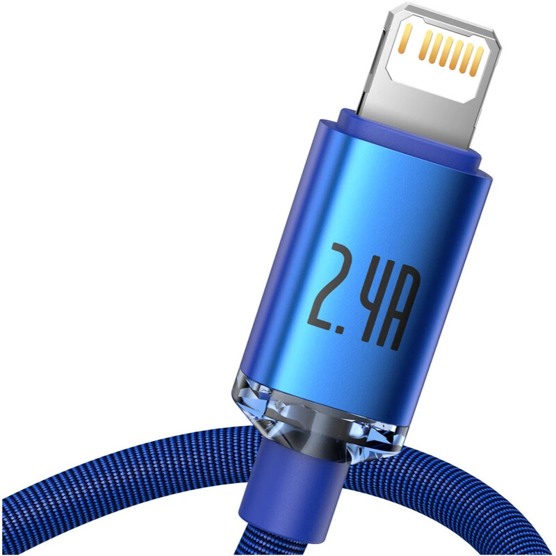 Кабель Baseus Crystal Shine Series Fast Charging USB-A - Lightning (M/M), 2.4A, 1.2 м Blue (CAJY000003)