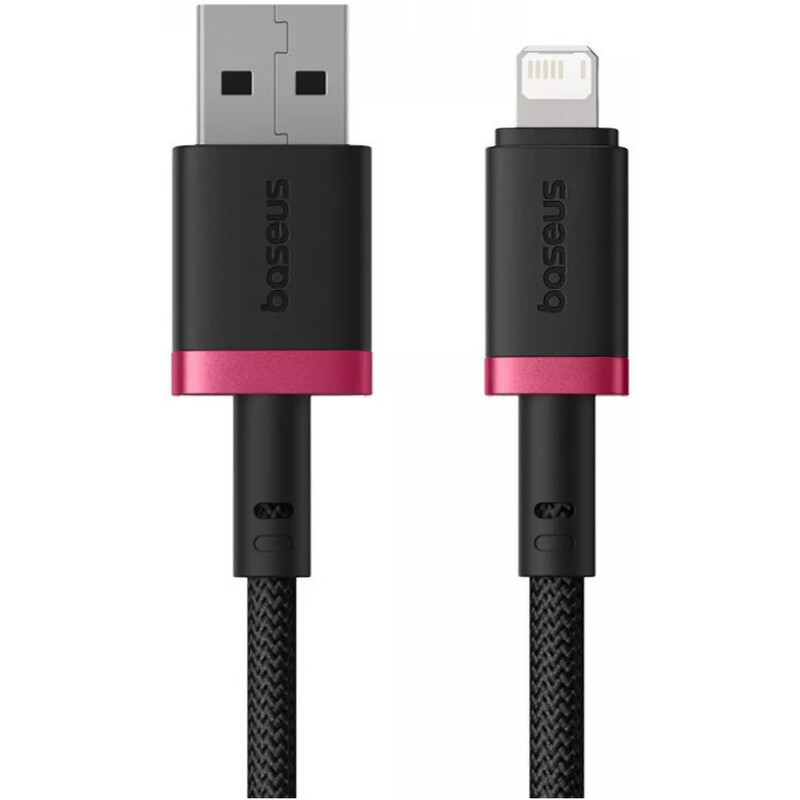 Кабель Baseus Dura Series Fast Charging USB Type-A - Lightning (M/M), 2.4A, 2 м, Black/Red (P10377801U01-03)