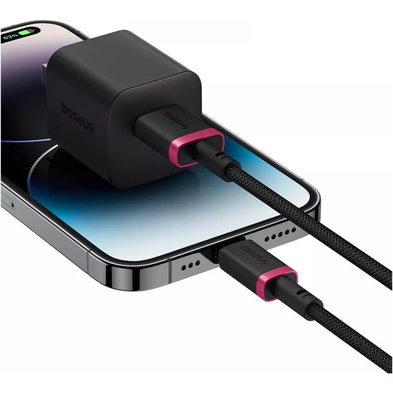 Кабель Baseus Dura Series Fast Charging USB Type-A - Lightning (M/M), 2.4A, 2 м, Black/Red (P10377801U01-03)