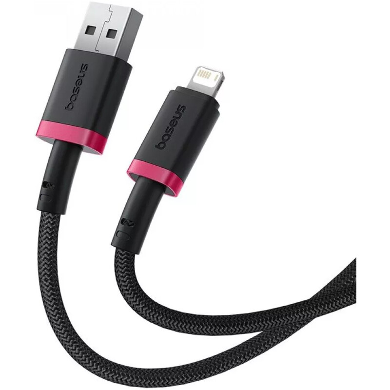 Кабель Baseus Dura Series Fast Charging USB Type-A - Lightning (M/M), 2.4A, 2 м, Black/Red (P10377801U01-03)