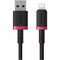 Фото - Кабель Baseus Dura Series Fast Charging USB Type-A - Lightning (M/M), 2.4A, 2 м, Black/Red (P10377801U01-03) | click.ua