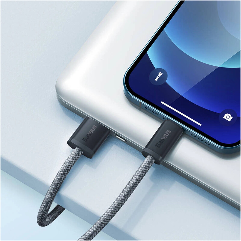 Кабель Baseus Dynamic Series Fast Charging USB Type-A - Lightning (M/M), 2.4A, 1 м, Slate Gray (CALD000416)