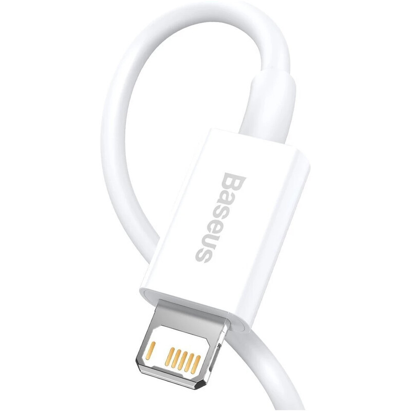 Кабель Baseus Superior Series Fast Charging USB Type-A - Lightning (M/M), 2.4A, 0.25 м, White (CALYS-02)