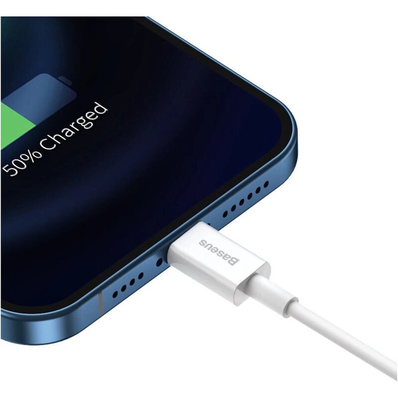 Кабель Baseus Superior Series Fast Charging USB Type-A - Lightning (M/M), 2.4A, 0.25 м, White (CALYS-02)