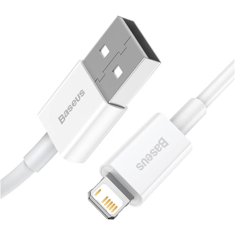 Кабель Baseus Superior Series Fast Charging USB Type-A - Lightning (M/M), 2.4A, 0.25 м, White (CALYS-02)