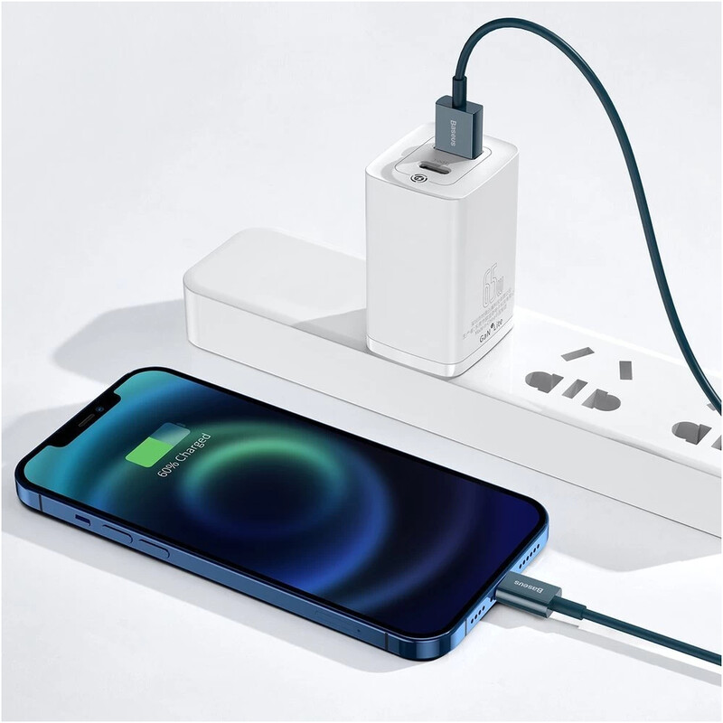 Кабель Baseus Superior Series Fast Charging USB Type-A - Lightning (M/M), 2.4A, 1 м, Blue (CALYS-A03)
