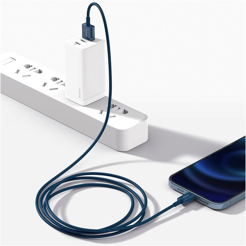 Кабель Baseus Superior Series Fast Charging USB Type-A - Lightning (M/M), 2.4A, 1 м, Blue (CALYS-A03)