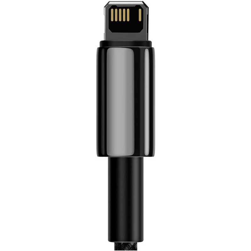 Кабель Baseus Tungsten Gold Fast Charging USB Type-A - Lightning (M/M), 2.4A, 2 м, Black (CALWJ-A01)