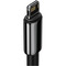 Фото - Кабель Baseus Tungsten Gold Fast Charging USB Type-A - Lightning (M/M), 2.4A, 2 м, Black (CALWJ-A01) | click.ua