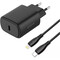 Фото - Мережевий зарядний пристрій Proove Silicone Power 2 (1USB-C) 20W Black (WCSP22010001) + кабель USB Type-C 1 м Lightning | click.ua