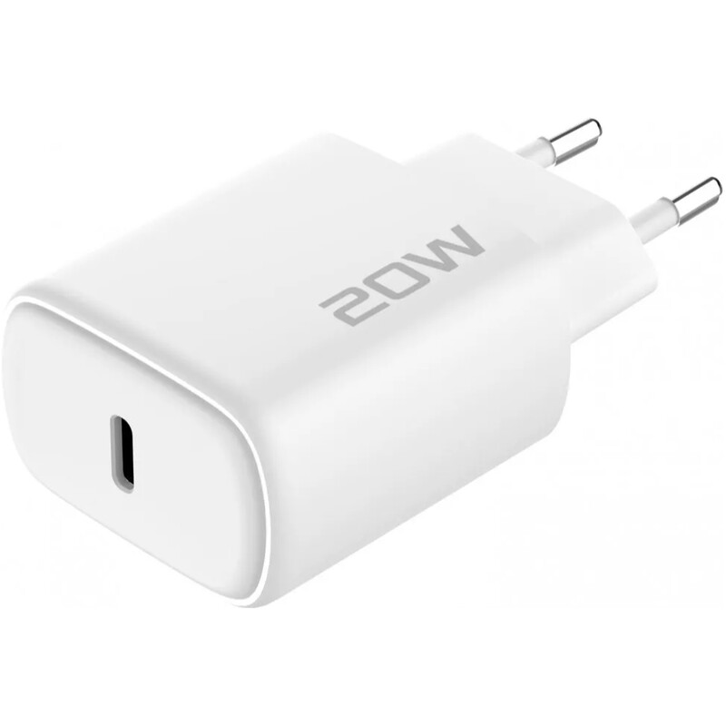 Мережевий зарядний пристрій Proove Silicone Power 2 (1USB-C) 20W White (WCSP22010002) + кабель USB Type-C 1 м Lightning