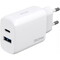Фото - Мережевий зарядний пристрій Proove Silicone Power 2 (1USB-C, 1USB) 30W White (WCSP23011002) + кабель USB Type-C 1 м | click.ua