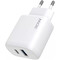 Фото - Мережевий зарядний пристрій Proove Silicone Power 2 (1USB-C, 1USB) 30W White (WCSP23011002) + кабель USB Type-C 1 м | click.ua
