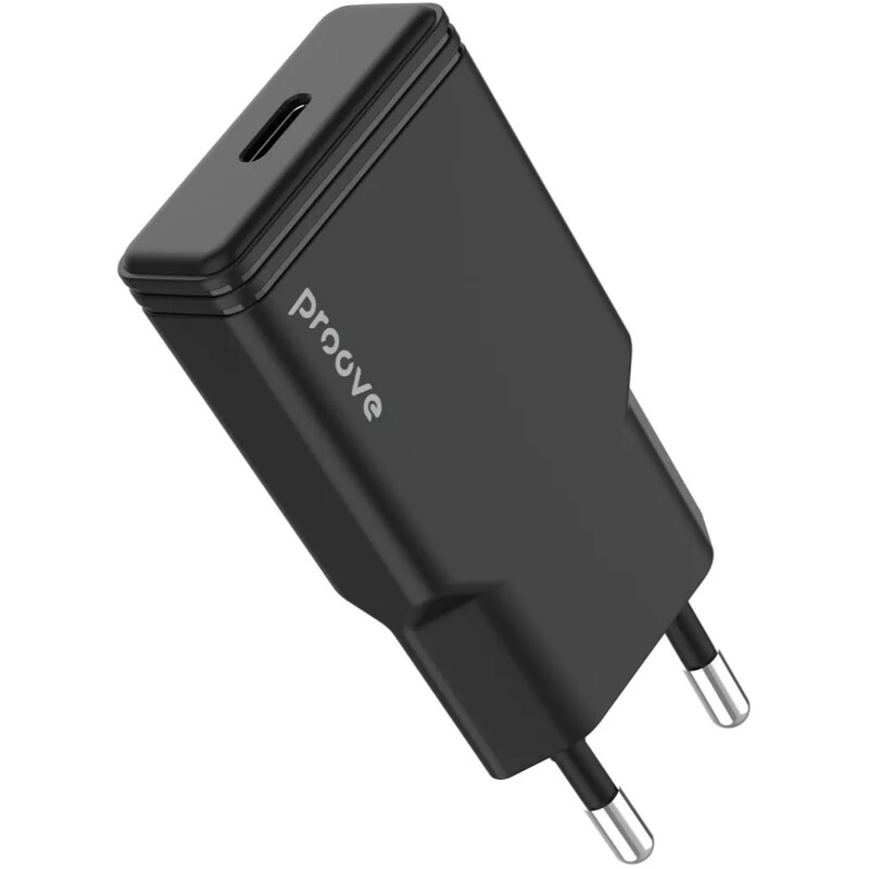 Мережевий зарядний пристрій Proove Slender (1USB-C) 20W Black (WCSS20010001)