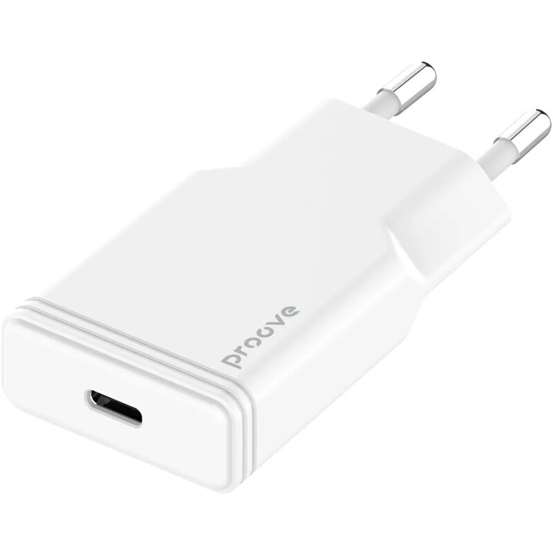 Мережевий зарядний пристрій Proove Slender (1USB-C) 20W White (WCSS20010002)