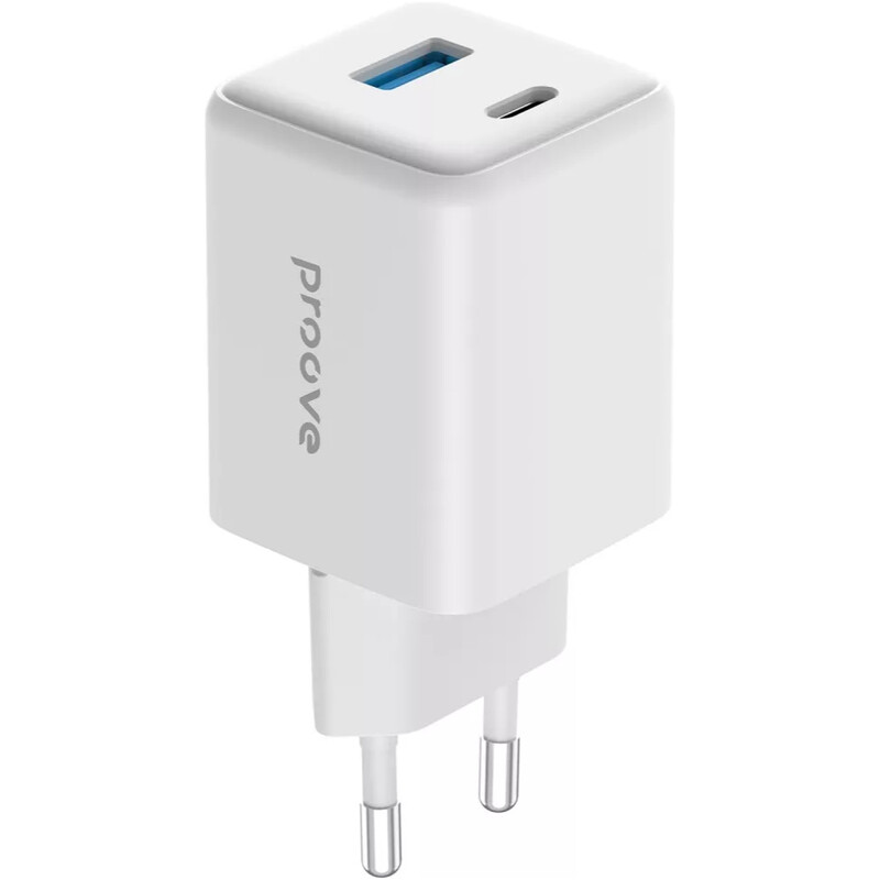 Мережевий зарядний пристрій Proove Pocket GaN (1USB-C, 1USB) 45W White (WCPG45110002)