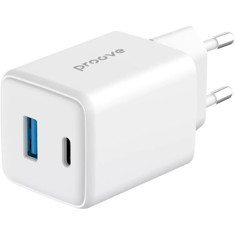 Мережевий зарядний пристрій Proove Pocket GaN (1USB-C, 1USB) 45W White (WCPG45110002)