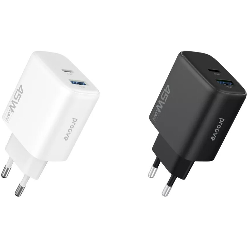 Мережевий зарядний пристрій Proove Silicone Power 2 (1USB-C, 1USB) 45W White (WCSP24110002)
