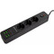 Фото - Фільтр живлення Proove Power Socket P-03 3 розетки, 4USB + 2USB-C, 2500W, 2 м, Black (PSP342420001) | click.ua