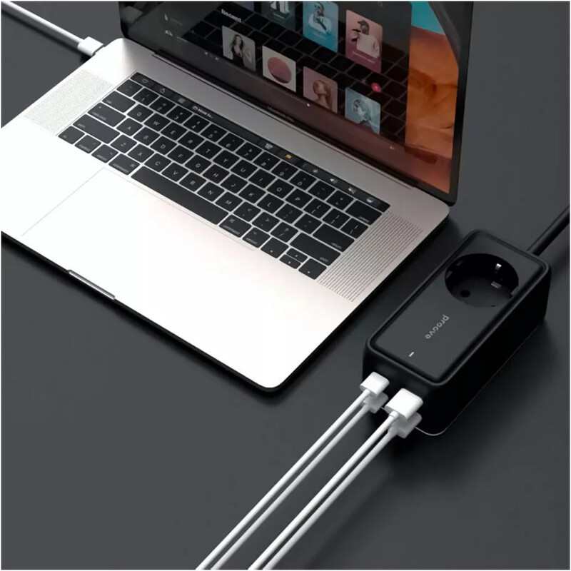 Фільтр живлення Proove Power Strip Homester PD-03 1 розетка, 2USB + 2USB-C (65W), 1,5 м, Black (PSP165220001)