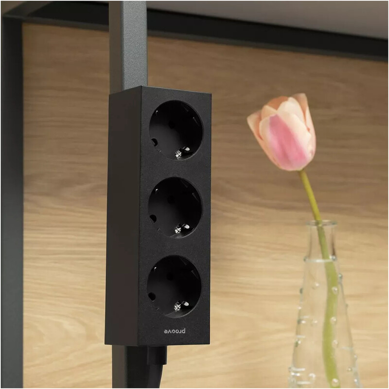 Фільтр живлення Proove Magnet Strip 3 розетки, 3680W, 1,6 м, Black (PSMS25000001)