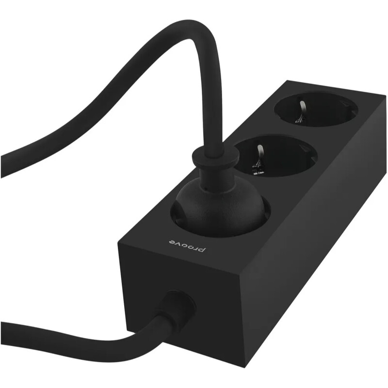 Фільтр живлення Proove Magnet Strip 3 розетки, 3680W, 1,6 м, Black (PSMS25000001)
