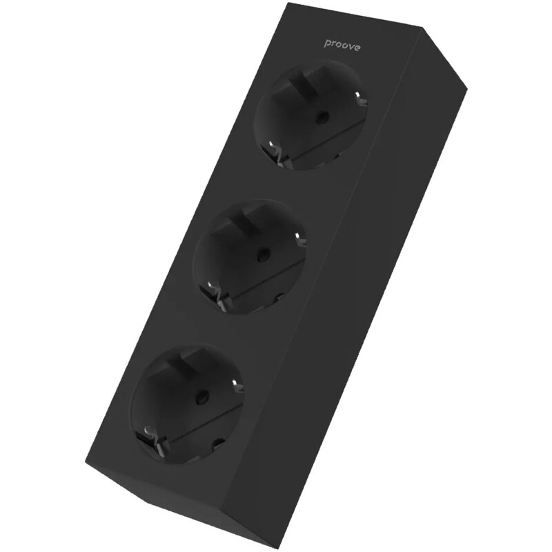 Фільтр живлення Proove Magnet Strip 3 розетки, 3680W, 1,6 м, Black (PSMS25000001)