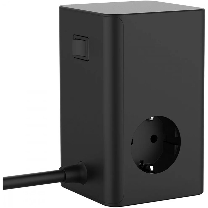Фільтр живлення Proove Power Cube 3 розетки, 1USB + 2USB-C (65W), 1,5 м, Black (PSPC36801201)