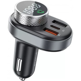 Автомобільний зарядний пристрій + FM-трансмітер Proove FM Launcher Sound Link 30W PD + QC3.0 Type-C + USB Black (FMSL30110001)