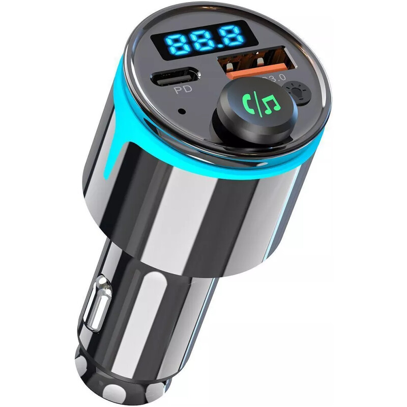 Автомобільний зарядний пристрій + FM-трансмітер Proove FM Launcher Nexus 2xUSB + Type-C 30W Black (FMNX30110001)