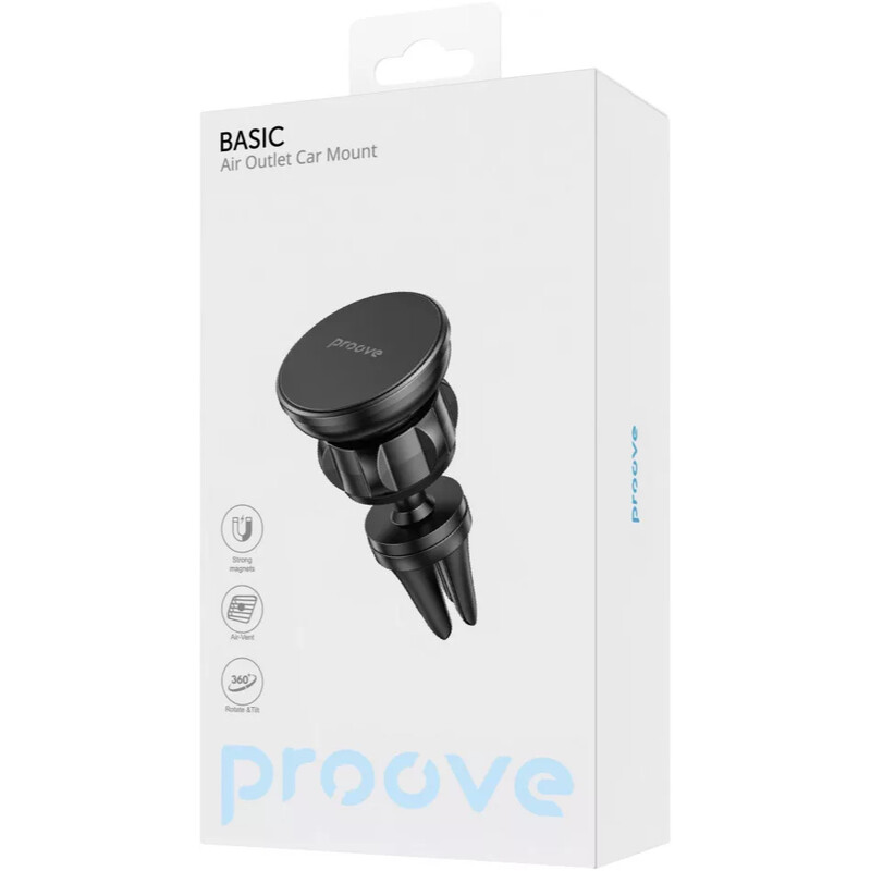 Держатель автомобильный Proove Basic Air Outlet Car Mount Black (CHBA00000001)