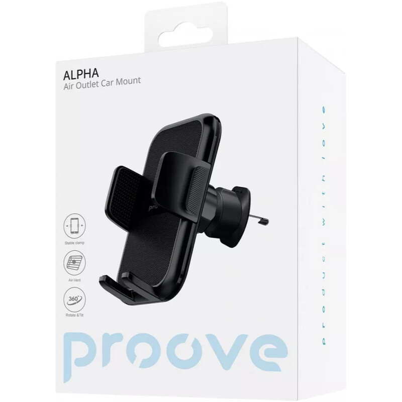 Тримач автомобільний Proove Alpha Air Outlet Car Mount Black (CHAP00000001)