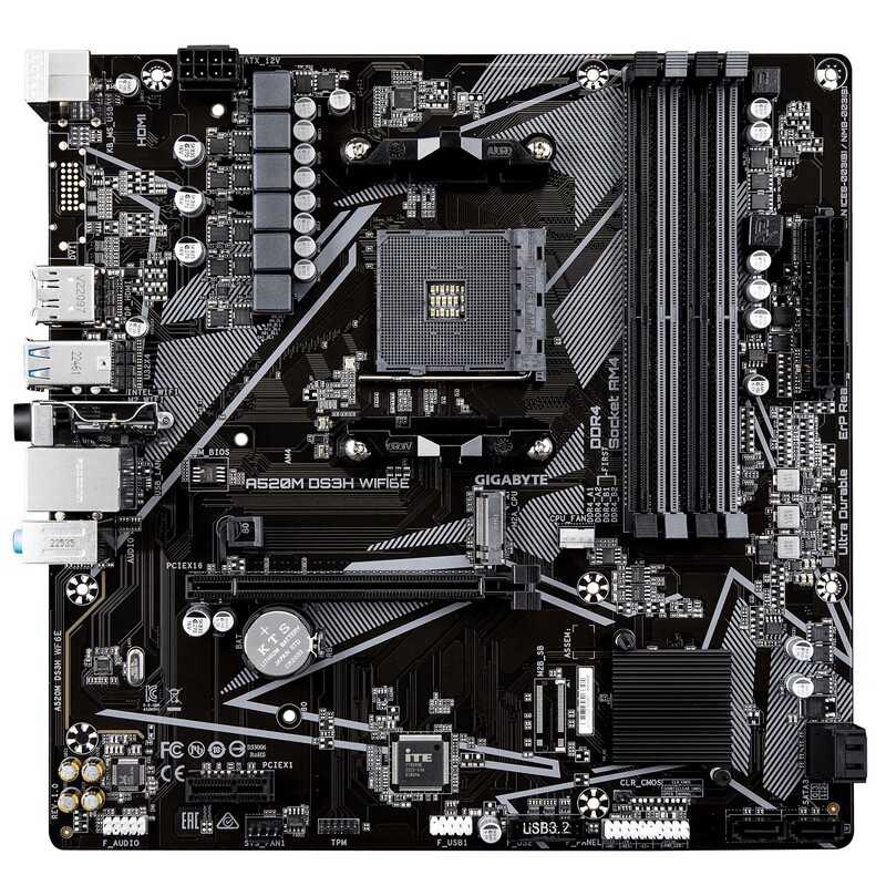 Материнская плата Gigabyte A520M DS3H WF6E Socket AM4