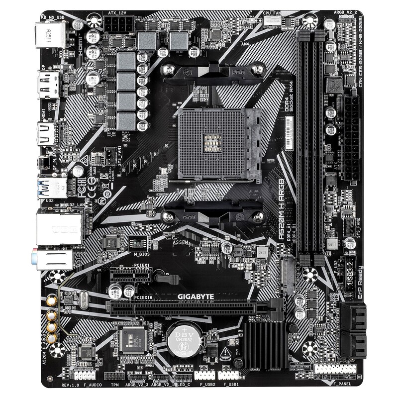 Материнская плата Gigabyte A520M H ARGB Socket AM4