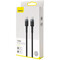 Фото - Кабель Baseus Cafule Flash Charging USB Type-C - USB Type-C (M/M), PD 2.0, 100W, 2 м, Grey/Black (CATKLF-ALG1) | click.ua