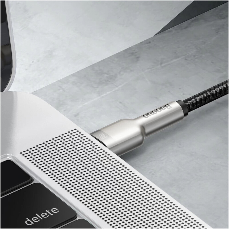 Кабель Baseus Cafule Metal USB Type-C - USB Type-C (M/M), 100W, 2 м, Black (CATJK-D01)