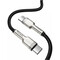 Фото - Кабель Baseus Cafule Metal USB Type-C - USB Type-C (M/M), 100W, 2 м, Black (CATJK-D01) | click.ua