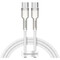 Фото - Кабель Baseus Cafule Metal USB Type-C - USB Type-C (M/M), 100W, 2 м, White (CATJK-D02) | click.ua