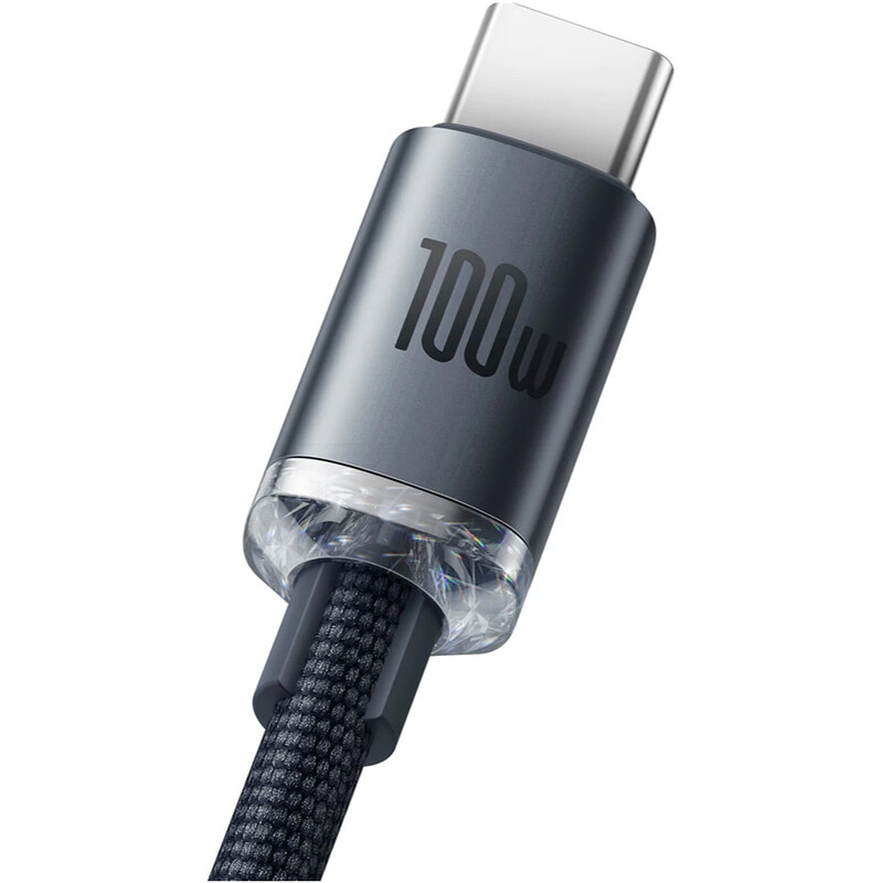 Кабель Baseus Crystal Shine Series Fast Charging USB Type-A - USB Type-C (M/M), 100W, 1.2 м, Black (CAJY000401)
